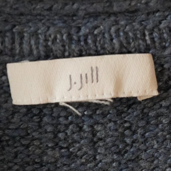 J. Jill, Relaxed Marled V-Neck Knit Long Sleeve Sweater, Indigo, Blue - Picture 5 of 9